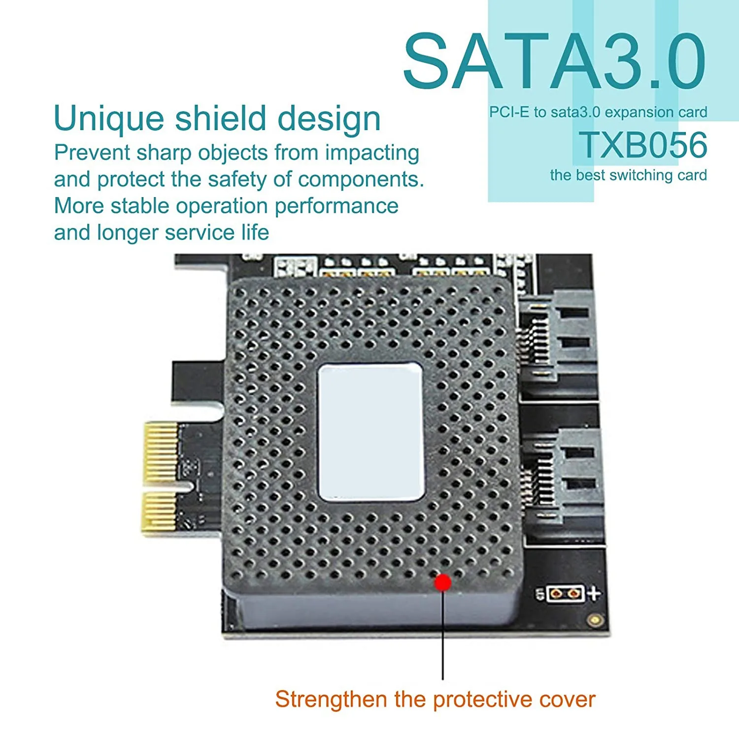 

2 шт. Express to SATA3.0 2-портовый адаптер карты контроллера SATA III Riser Card, адаптер PCIE Pci-E к SATA Pcie IDE Card-Y18A