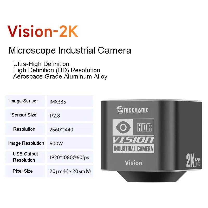 メカニックビジョンエアプロ 4 18K 工業用顕微鏡カメラ超高精細携帯電話 PCB 溶接修理