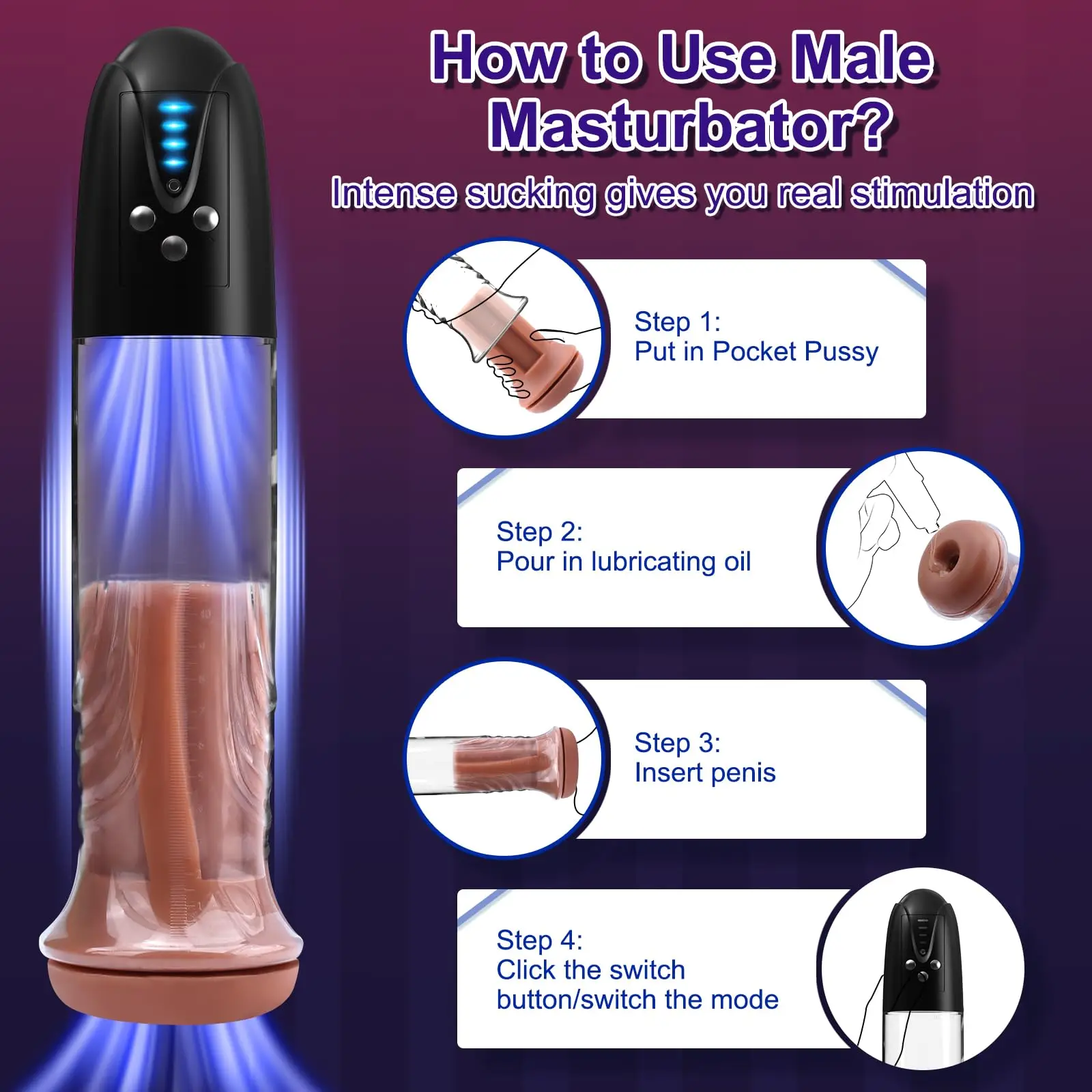 Electric Penis Vacuum Pump Enlargement Extend Pump Enhanced Penis Male Masturbator Penis Pumps Adult Sex Toys for Men Erections