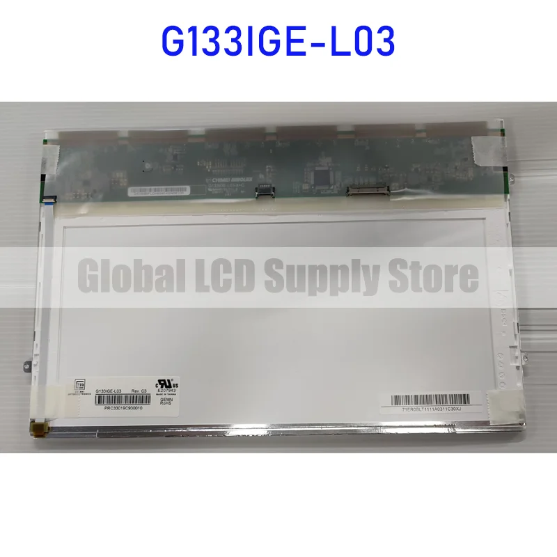 G133IGE-L03 13.3 Inch Original Medical Industrial LCD Screen for Chimei