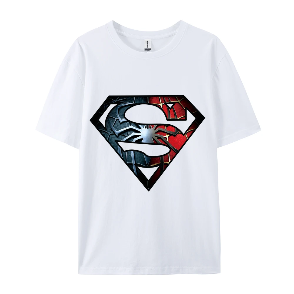 Superman Clothing Label S Printed Woman Tees Cotton High-Quality Tees Anime Loose T Shirts Outdoor Leisure Short Sleeved