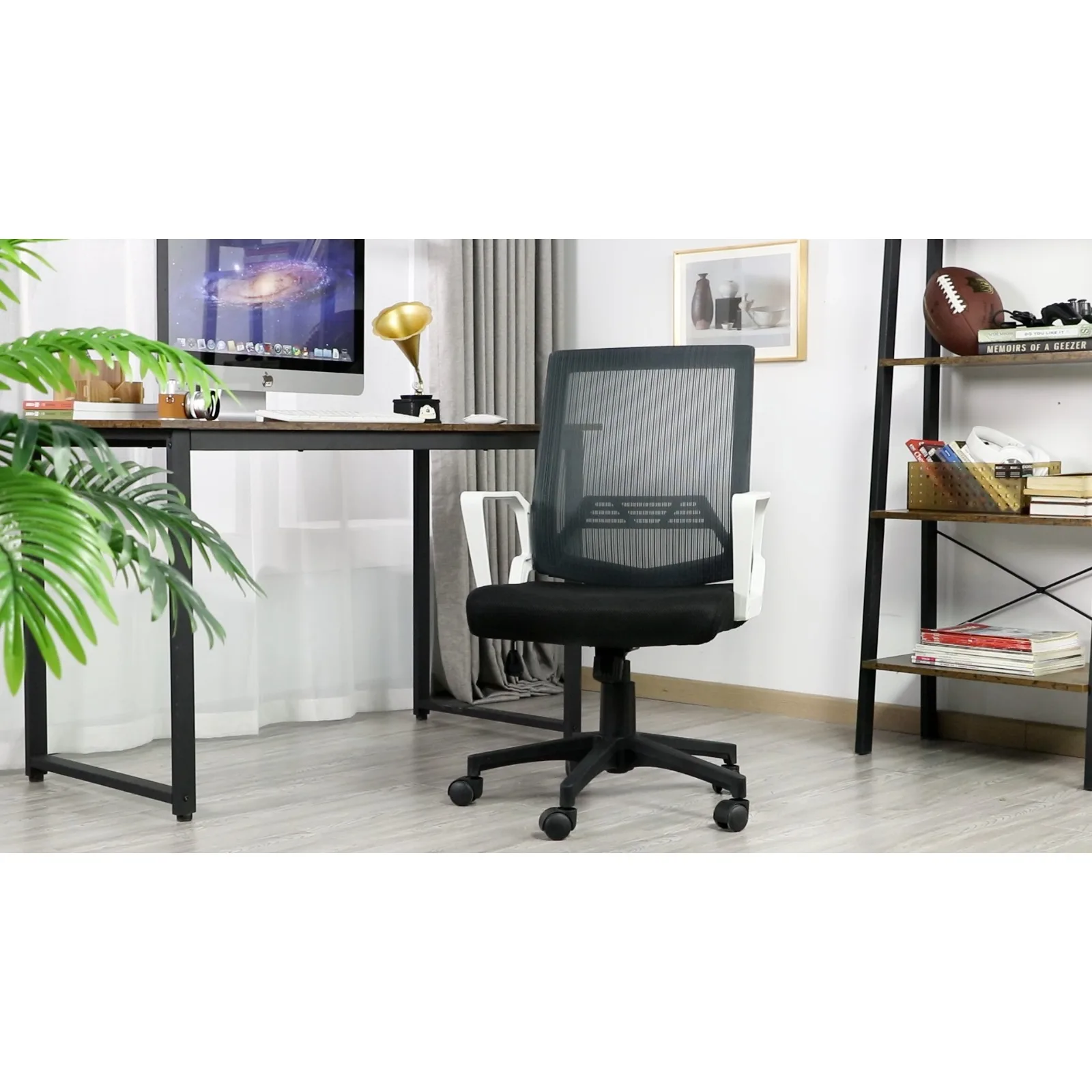 US Black Mesh Executive Chair Swivel Rolling Office Computer Chair for Work Study