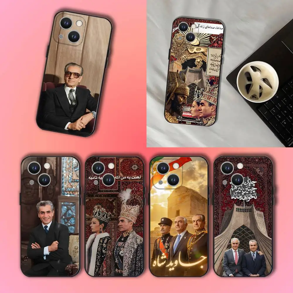 M-Mohammad Reza P-Pahlavi Iran Phone Case For iPhone 17,16,15,14,13,12,11,Pro,Max,Plus Black Shockproof Soft Cover