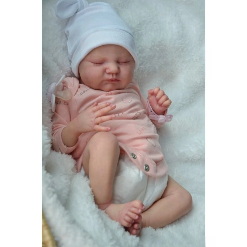 18inch Reborn Baby Doll Kit Quinlyn Limited Edtion  Unpainted Unfinished Bebe Reborn Kit with Cloth Body
