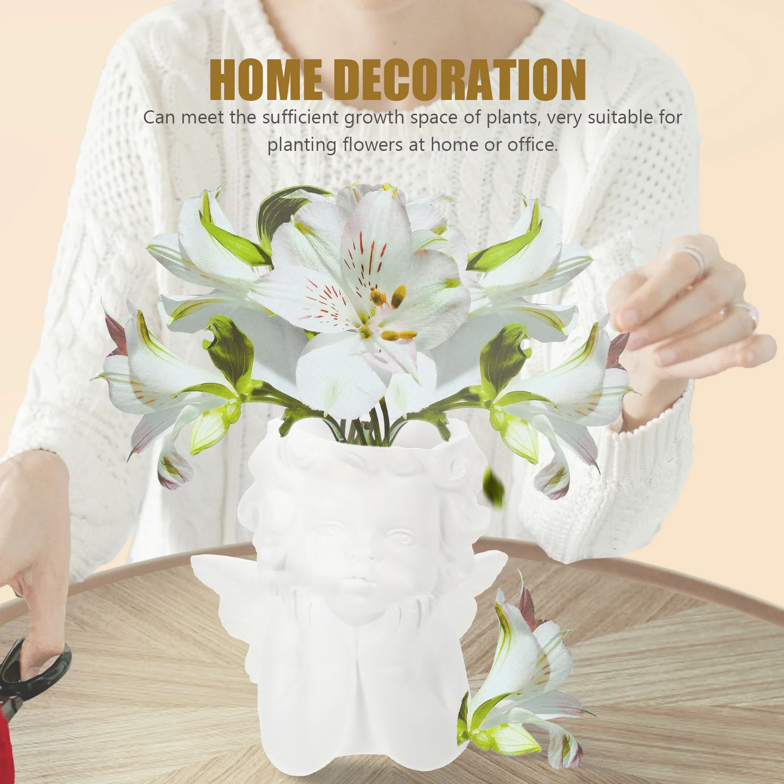 

Plant Outdoor Pot Pots Angels Small Flower Decorative Flowerpot Planter Indoor Unique