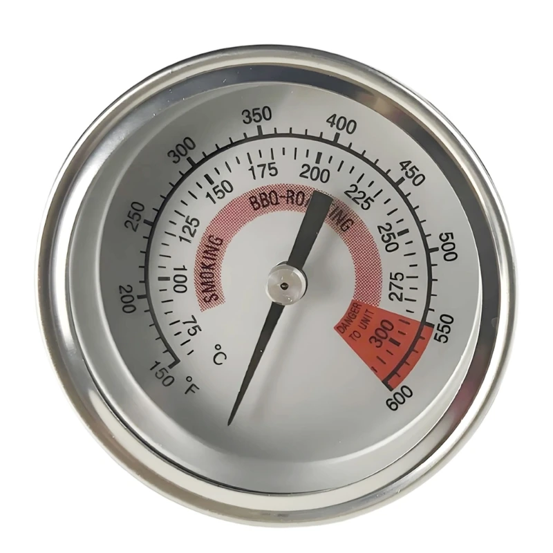 Rear Stem Oven Heat Monitor Metal Body with 150 to 600 F Face and Wing Nut Fitting for Baking, Roasting and Daily Cooking KXRE