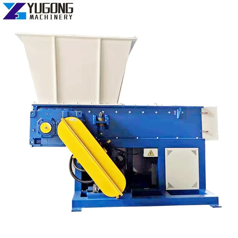 Twin Shaft Plastic Tire Recycling Shredder Machine For Sale High Quality Shaft Plastic Shredder Wood Cardboard Shredder