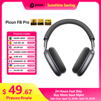 Picun F8 Pro ANC Wireless Headphones Head Tracking 3D Spatial Audio -52dB ANC HIFI Bluetooth Headset ENC HD Mic Low-Latency APP