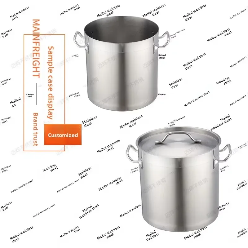 Thickened Stainless Steel Composite Commercial Bucket with Energy Saving Thermal Insulation Cover for Hotel Kitchen Soup