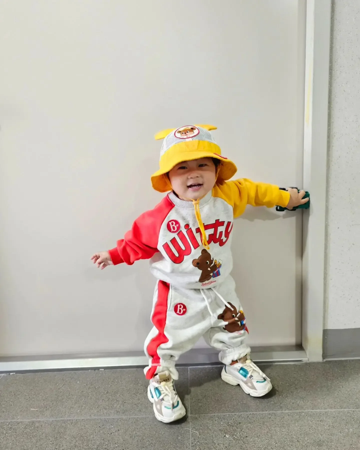 BP Fleece Winter Kids Clothes Set Korea Brand 2024 Autumn Winter Embroidery/ Printing Cute Sweatshirt Sweatpants Pants Suit