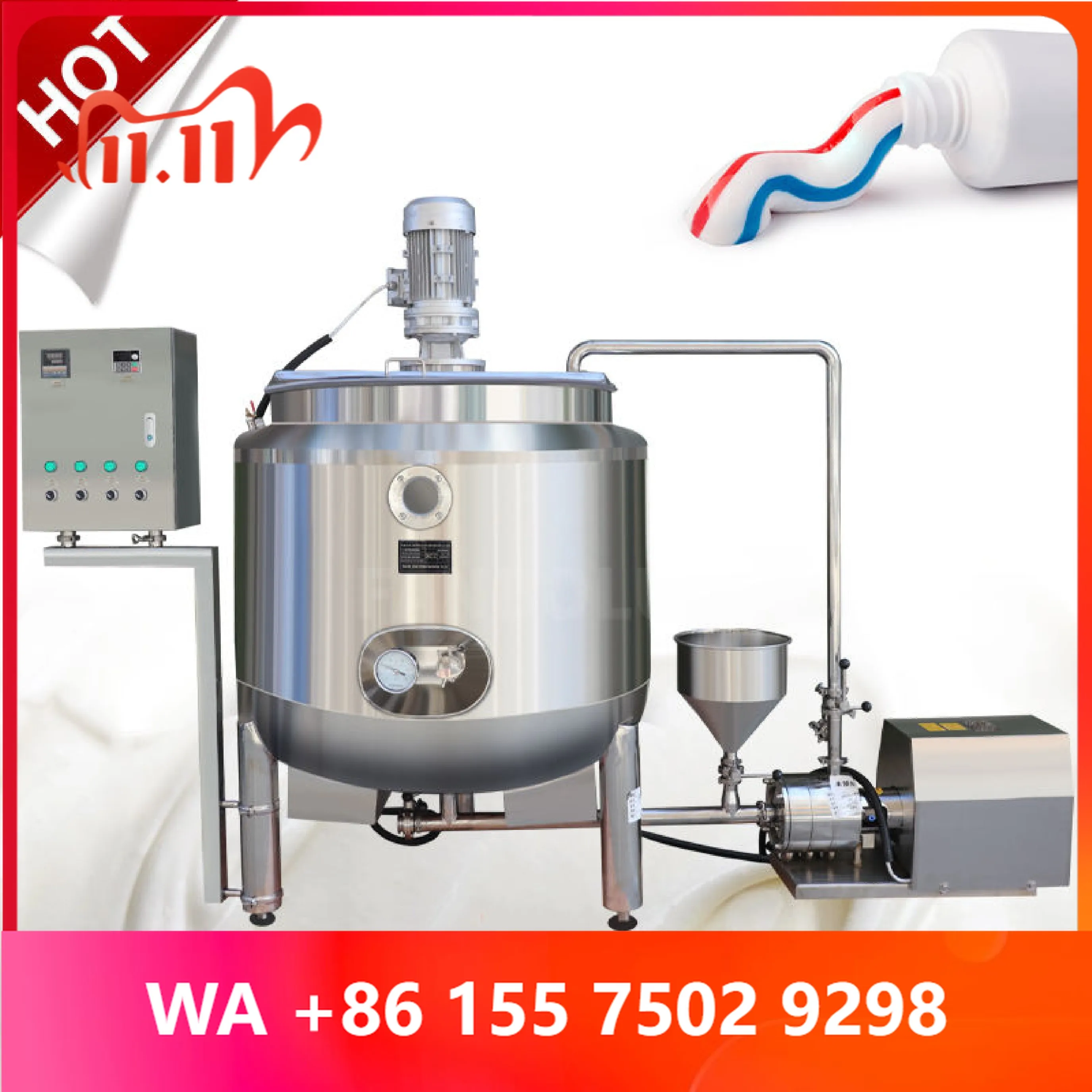 Stainless Steel Double-layer Mixing tank with Mixing Jacket