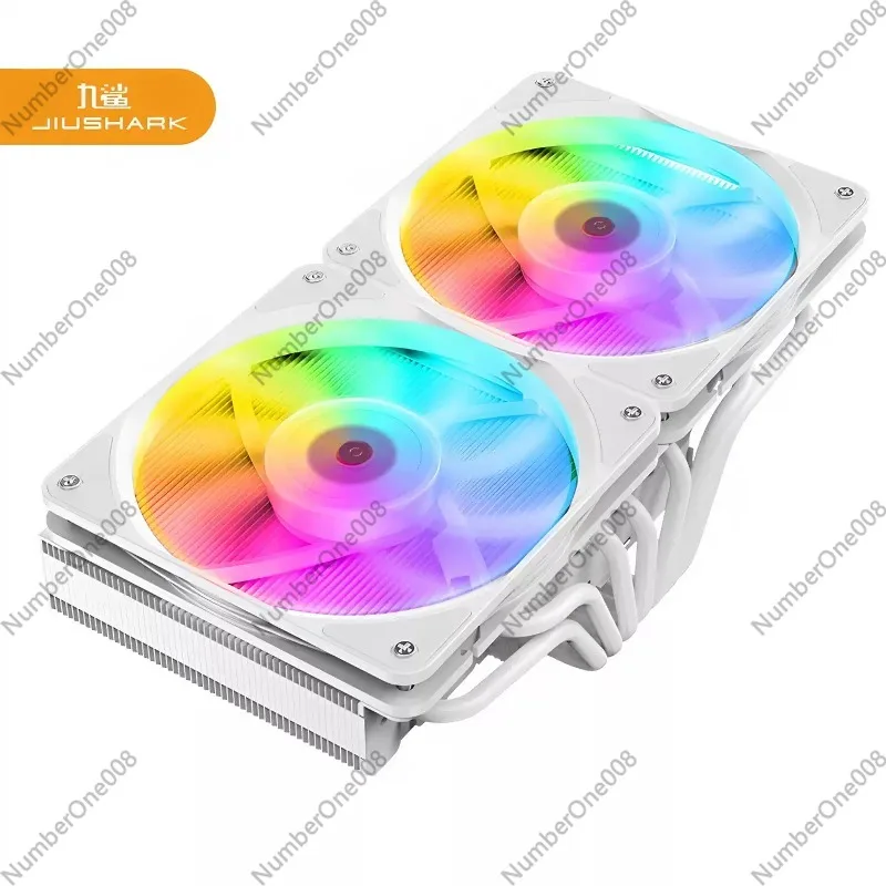 JIUSHARK JF13K Diamond Top-Down CPU Cooler, 250W TDP 7 Heat Pipes Dual 120mm ARGB PWM Fan for LGA1700/AM5