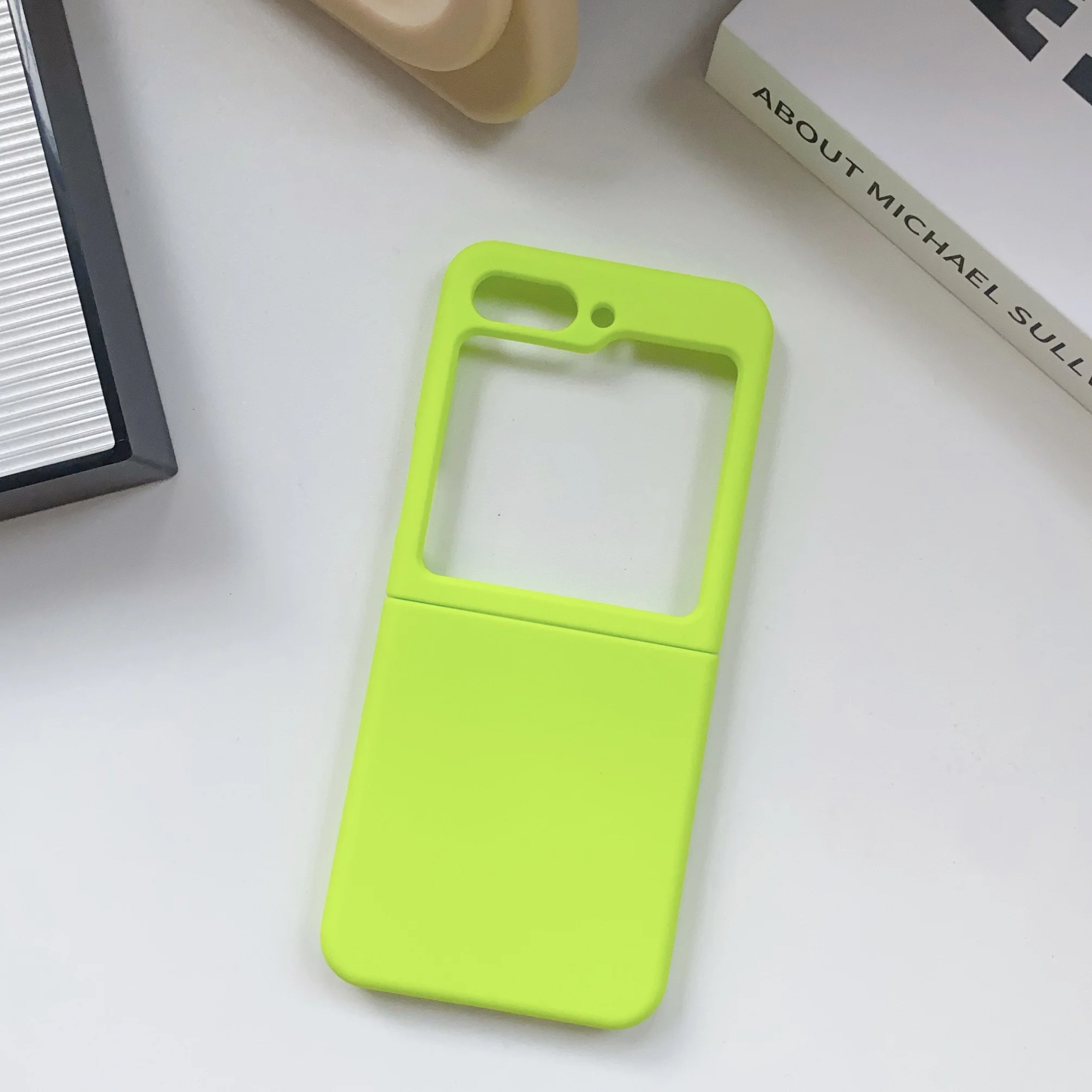 Coque en silicone ChlorLiquid pour Samsung Galaxy Z Flip 6 5, doublure en microcarence, housse de téléphone, 17 couleurs, 2 en 1