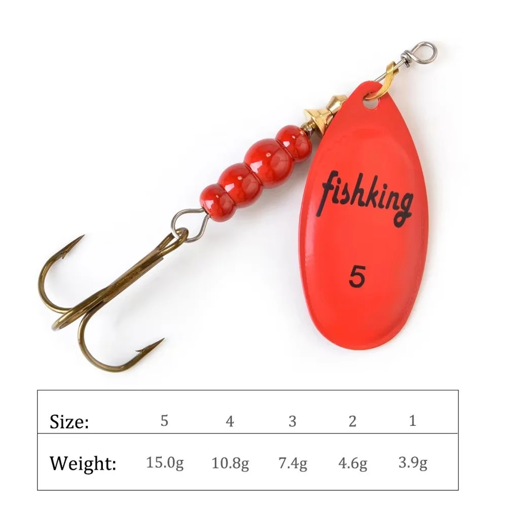 NGB Spinner appât 3.9g 4.6g 7.4g 10.8g 15g cuillère en métal leurres avec triple crochets appât artificiel leurre de pêche brochet bar