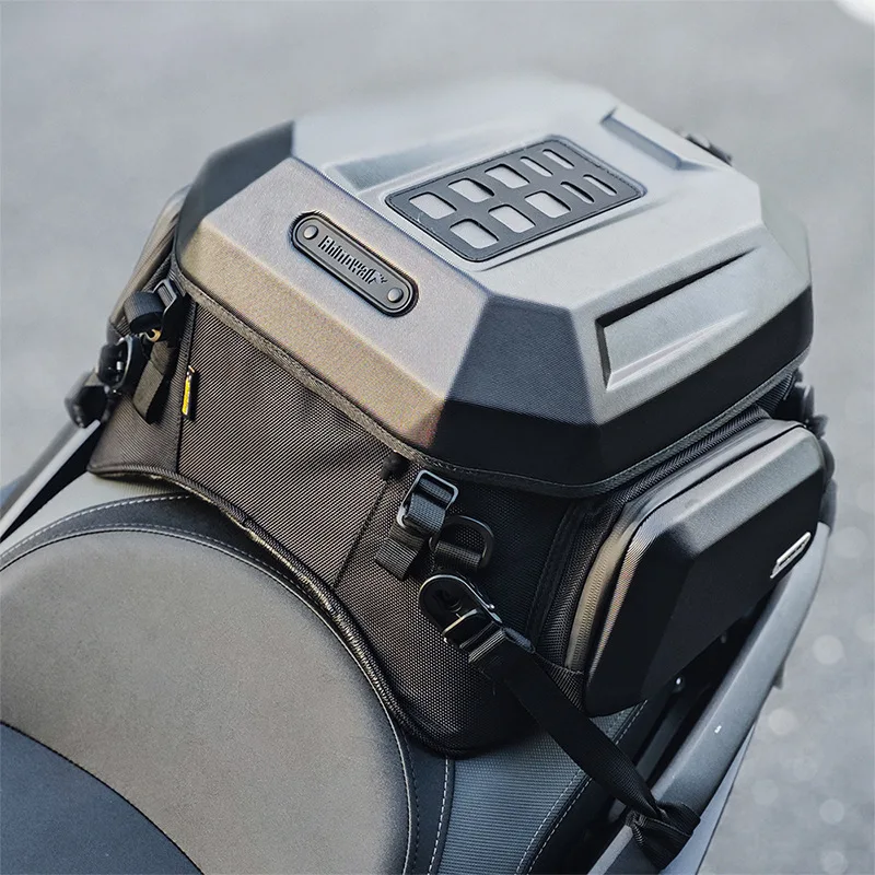 Motorcycle Helmet Bag Tail Bag Rear Seat Riding Backpack Hard Shell Waterproof Imitation Saimo Travel Storage Bag
