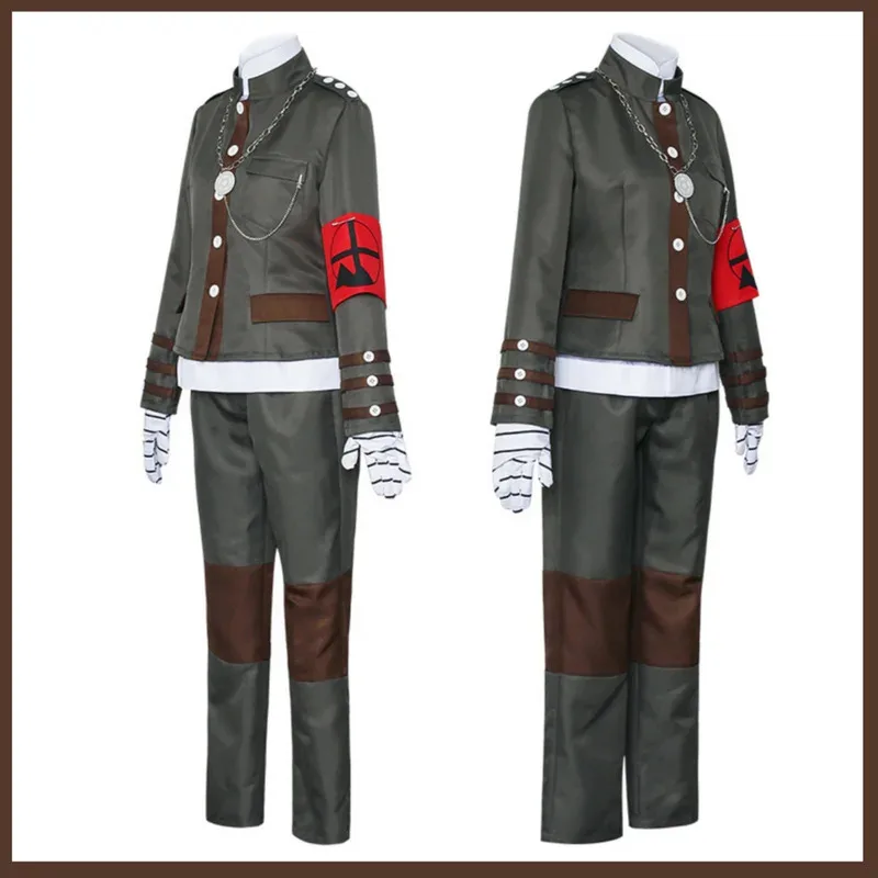 

CyAnime Game Korekiyo Shinguji Косплей Костюм Парик Темно-зеленая военная форма Пальто Шляпа Полный комплект Мужчина Женщина Хэллоуин Карнавал Su