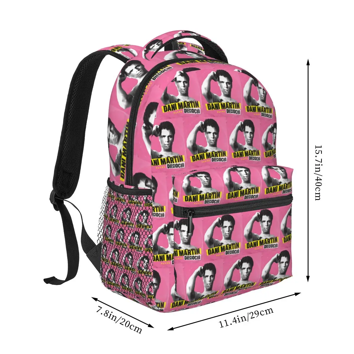 Dani Martin Que Caro Es El Tiempo Tour Merch Rock Band Student Backpack School Bag Daypack for Boys Girls Bookbag Shoulder Bags