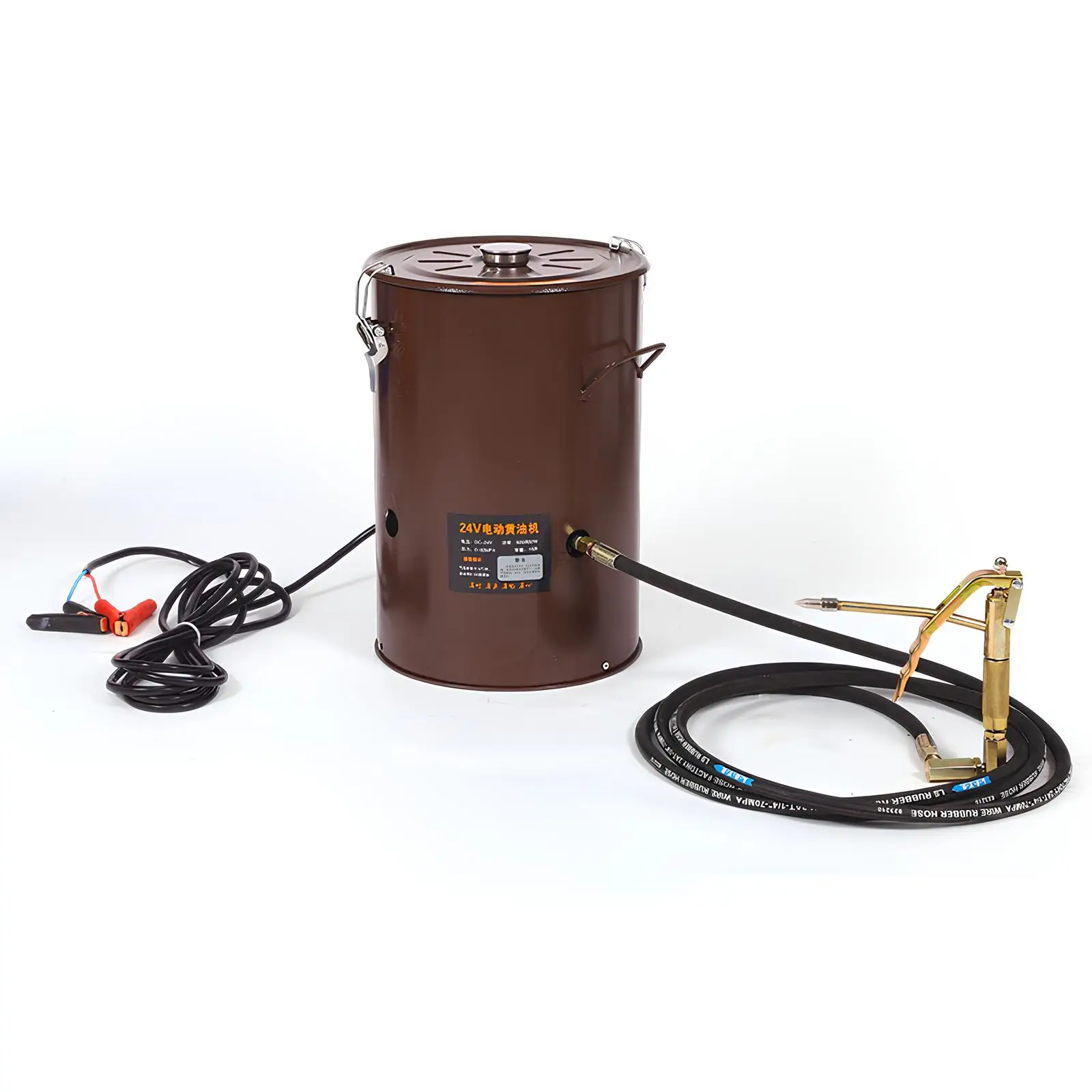 Barrel Type Electric Grease Pump Dispenser 24v Automatic Oil Injection 220v Electric Grease Lubrication Pump Gun For Excavator