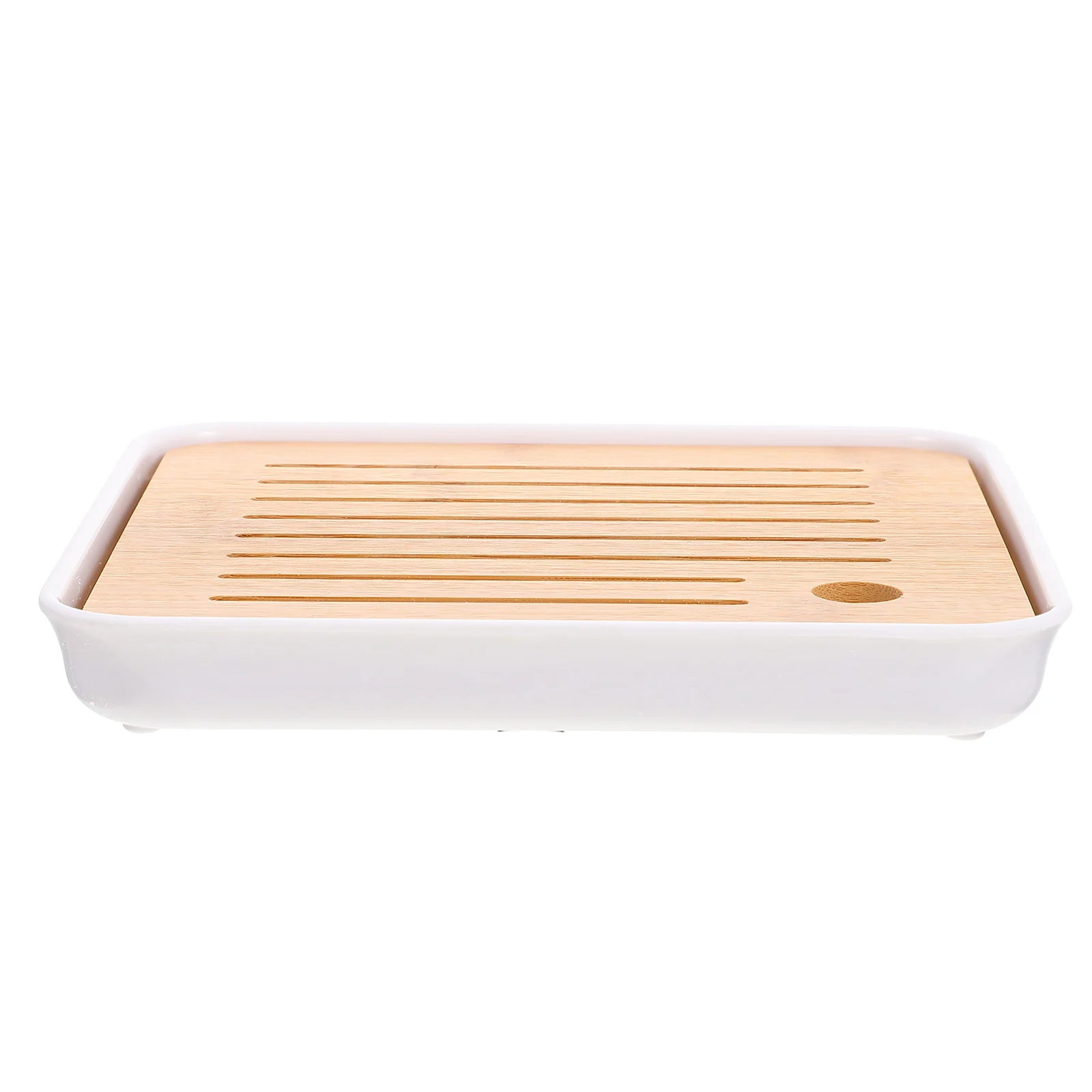

Square Tea White Portable Decorative Storage Serving Tray Household Teaware Holder Bamboo Tray Tea Plate Fine Workmanship