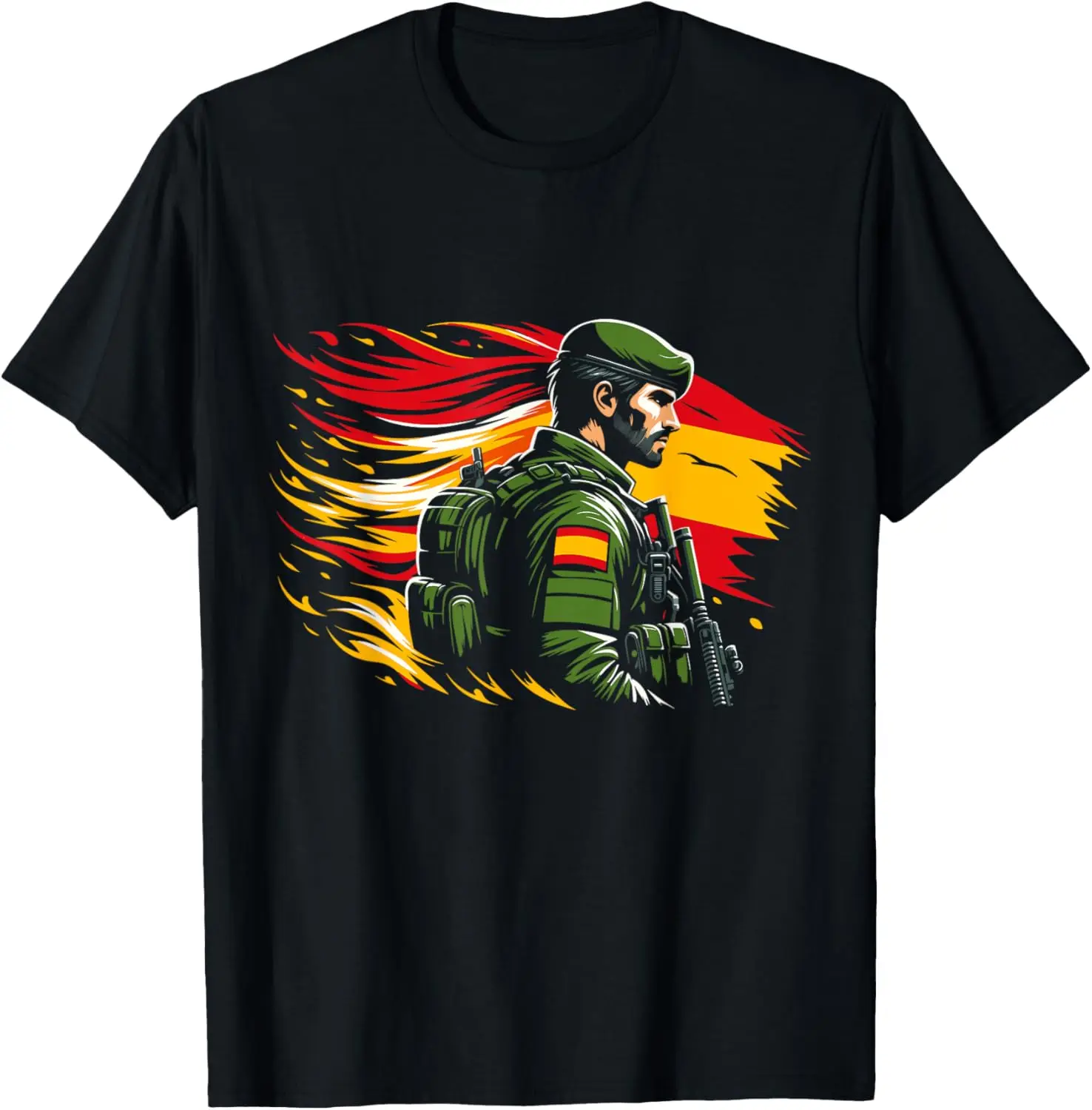 Boina Verde GOE Ejercito Español España Militar Camiseta T-shirt Short Sleeve Casual 100% Cotton Shift