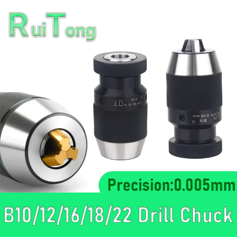 Automatic Self-tightening Drill Chuck B10 B12 B16 B18 B22 C6 C8 JT2 JT3 Morse MT1/MT2/3/4 Taper Shank Connecting Rod Universal