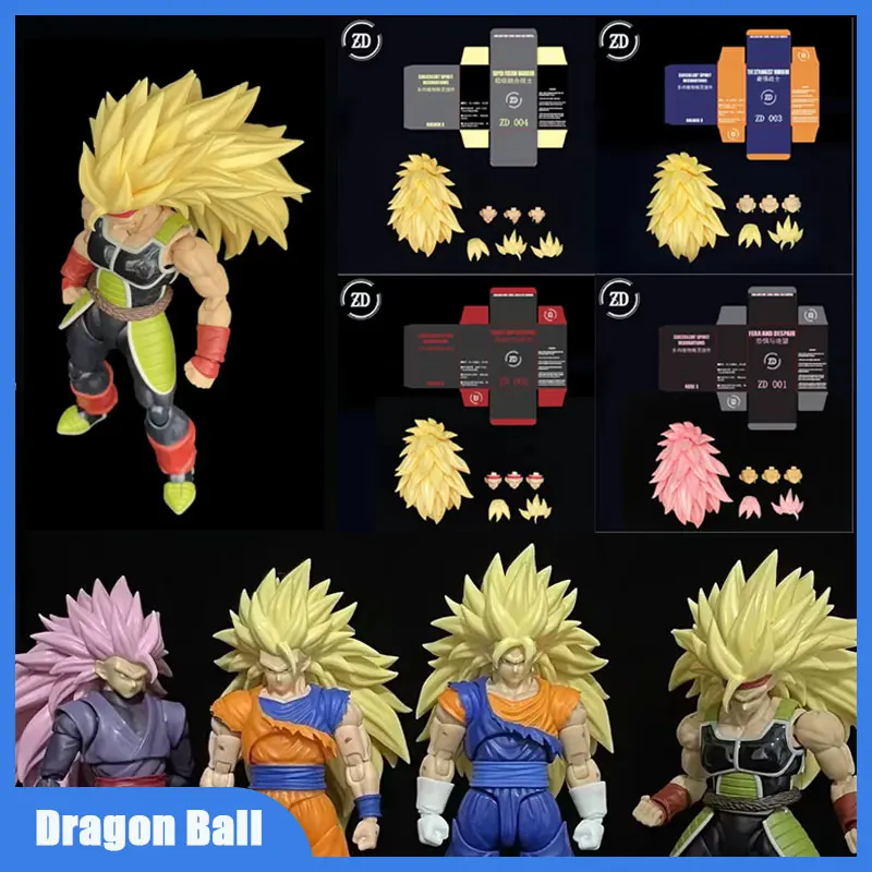 

New Zd Studio Dragon Ball Anime Figures Shf Super Saiya Ssj3 Vegito Bardock Son Goku Goku Black Gogeta Head AccessoriesModel Toy