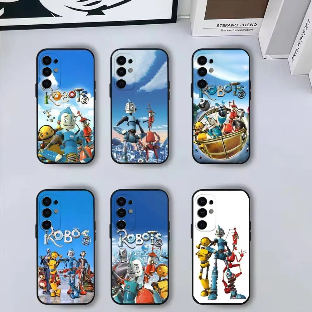 

The Little R-Robots Cartoon Phone Case For Samsung S25,S24,S21,S22,S23,S30,Ultra,S20,Plus,Fe,Lite,Note,10,9,5G Black Cover