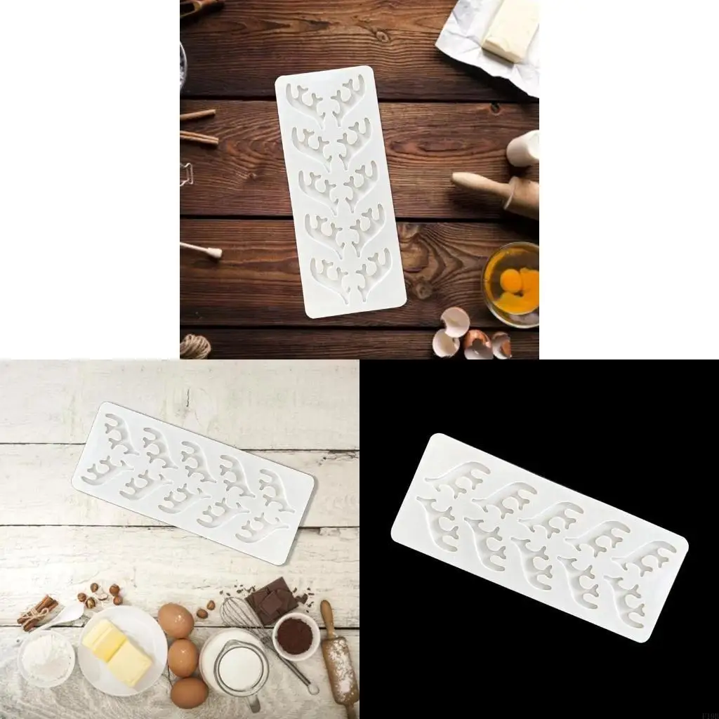 F19B Fondant Mould Chocolate Molds Hard Candy Mold Christmas Elk Antlers Design