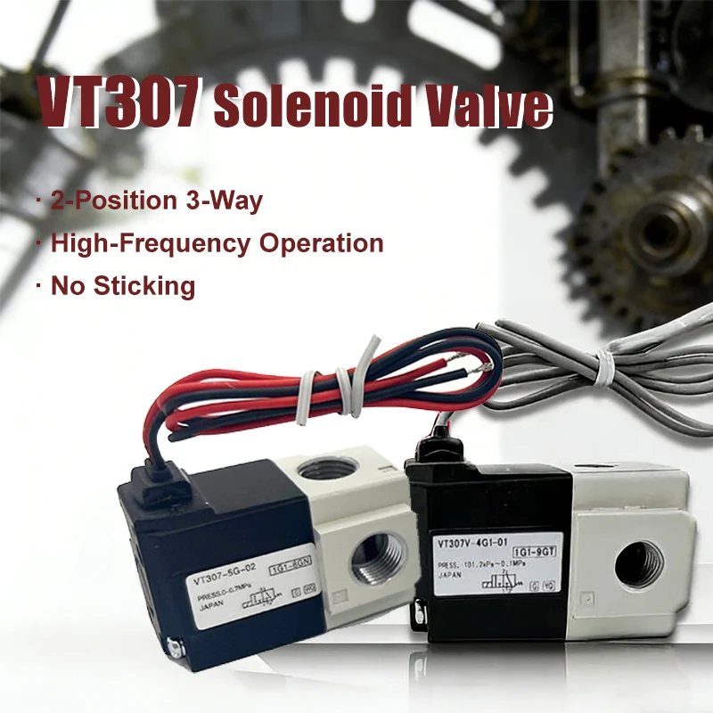 

VT307 Series 3 Port Solenoid Valve Direct Operated Poppet Type smc type Direct line type Solenoid Valve VT307-5G-02 VT307-5G-01