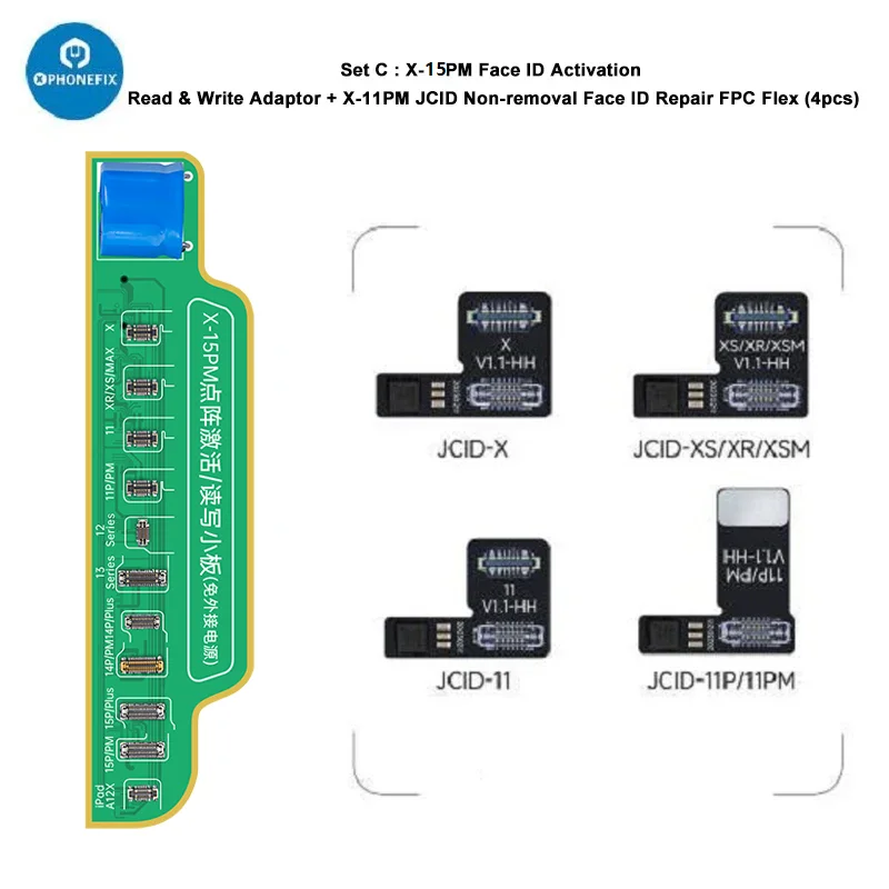 JCID Dot Matrix Repair Flex Cable For IPhone X-15 PM Read Write Face ID Repair No Need Welding Used With JCID JC V1SE/V1S Pro