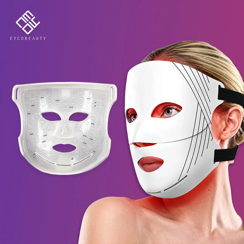 Factory Direct Sale 4 Colors 460NM 590NM 630NM 850NM NIR Near Infrared LED Face Red Light Therapy Mask