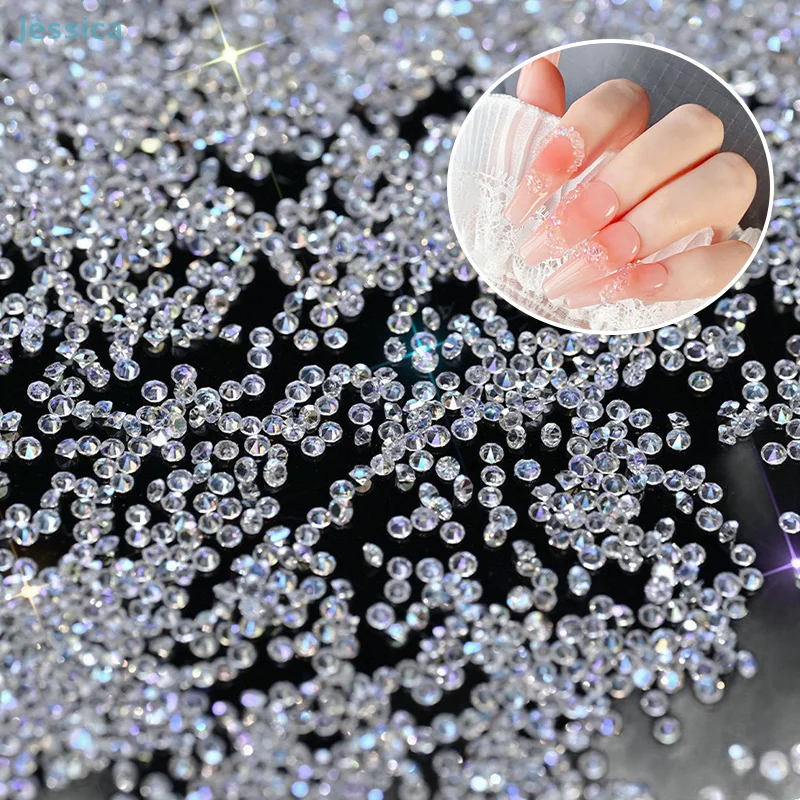 ♥ Kryształki AB Gold 3D Non HotFix FlatBack do zdobienia paznokci, dekoracji butów i tańca