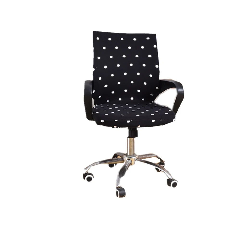 

Elastic Office Chair Cover Armless Seat Slipcovers Dot Desk Chairs Reactive Dyeing Fabric Not Fade Easy Clean Wash Machine
