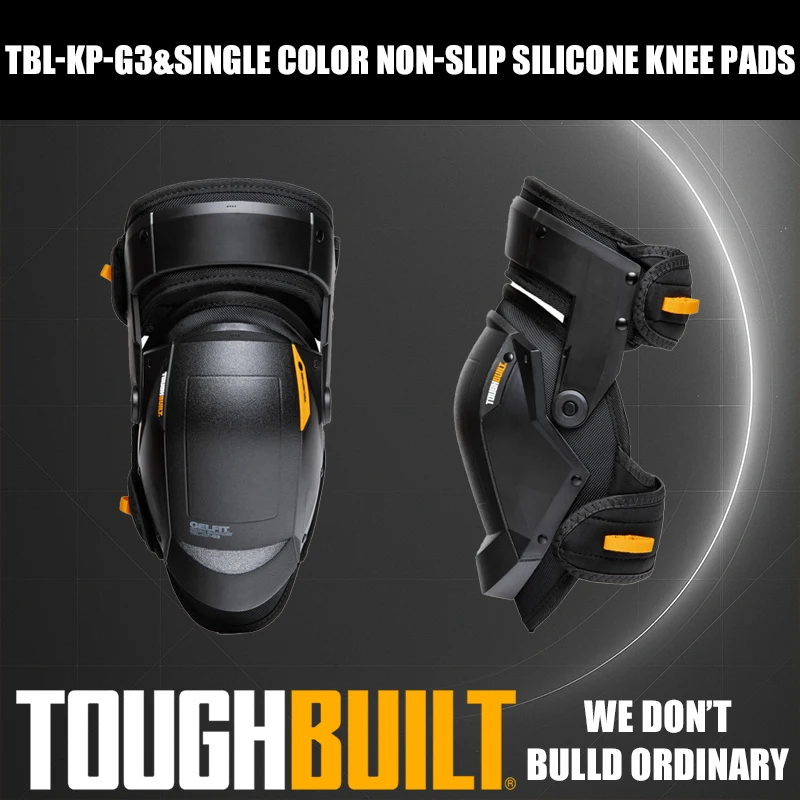 

ToughBuilt TBL-KP-G3 Single Color Non-Slip Silicone Knee Pads Work Safety Knee Protectors