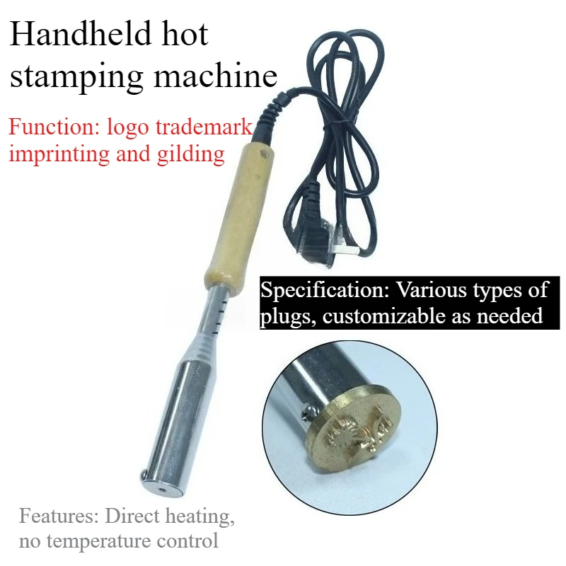 Direct Heating Type Electric Soldering Iron Handheld Type Hot Stamping Machine Logo Trademark Pattern Brand Leather Wood