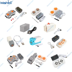MOC Remote Control Rechargeable Battery Box Set Blue-tooth M Motor Speed Control APP Program PF Building Blocks Modification
