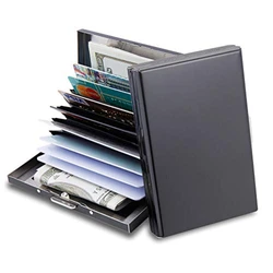 10 cards RFID Credit Card Holder Protector Metal Credit Card Wallet Business Card Holder for Men Women Gift Box Package