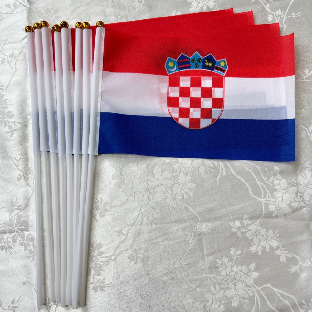 Croatia Flag14x 21cm Croatia hand flagBanner Hand waving Flag National Flag meet,Parade,party.Hanging,decoration