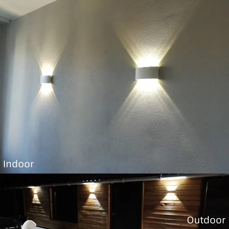 Aluminium LED Wall Lamp Indoor Living Room Corridor Bedside Light Waterproof Outdoor Sconce Balcony Wall Light AC110V 220V