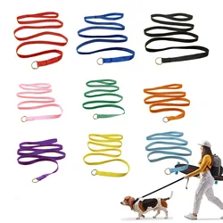 Durable Dog Nylon Slip Rope Leash, Strong Pet Slip Lead, Adjustable Pet Slipknot Neck Circumference for Training Play Camping