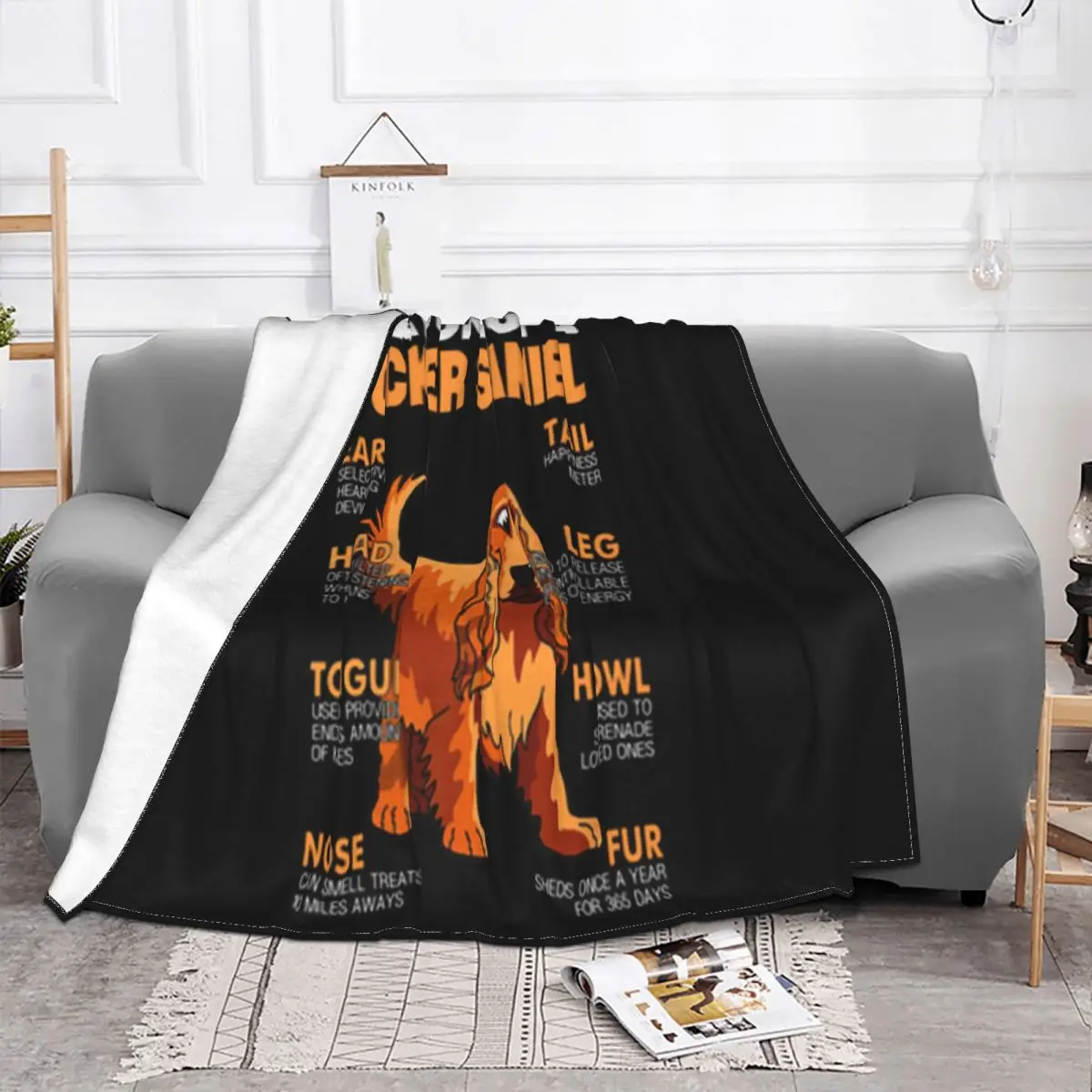 Anatomy Of A Cocker Spaniel The Function Of Dogs Part Aesthetic Rap New Brand Basic Newest Throw Blanket