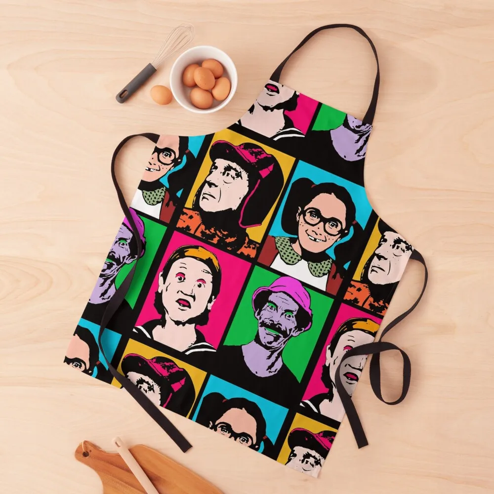 

El Chavo, Don Ramón, Chilindrina y Quico - Popart Apron work ladies Dress All For Kitchen And Home cooks clothes Apron