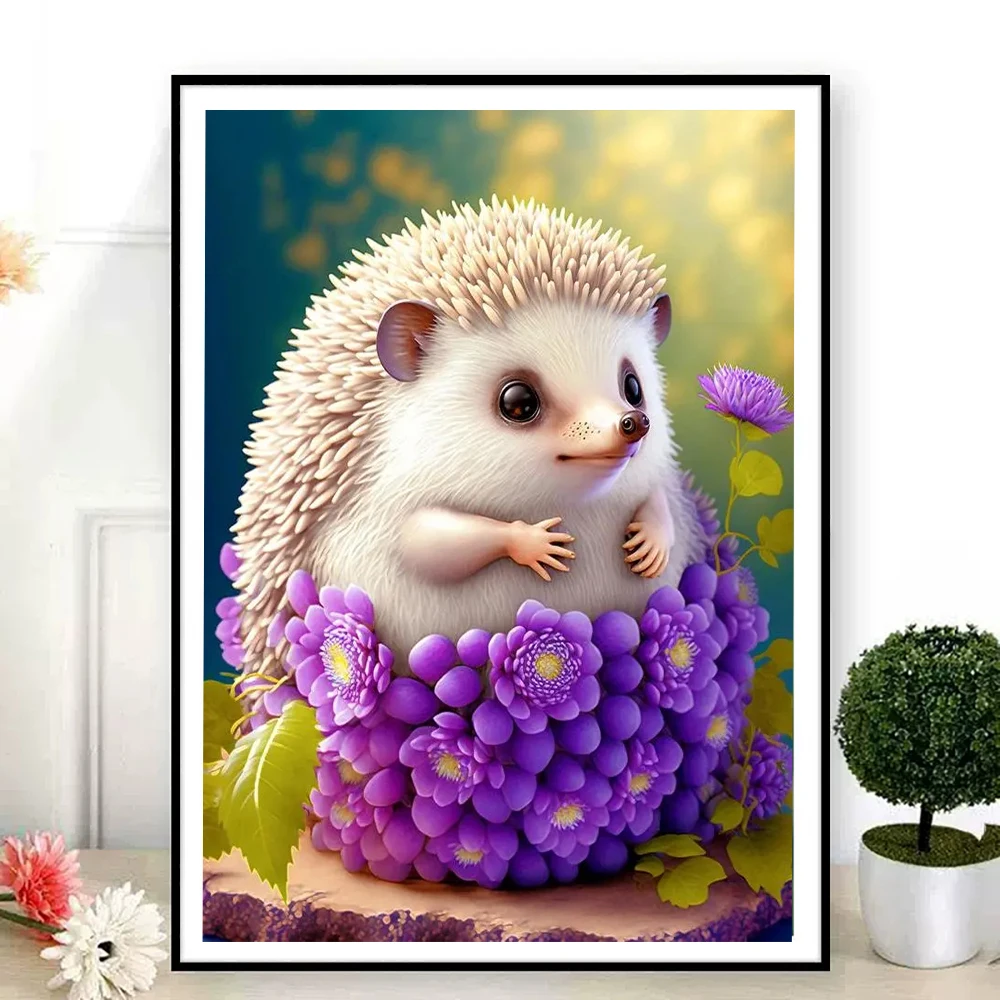 YOUQU Animal Series Diamond Embroidery Hedgehog Mosaic Picture Rabbit Small Size Diamond Painting Cute Decorative Gift