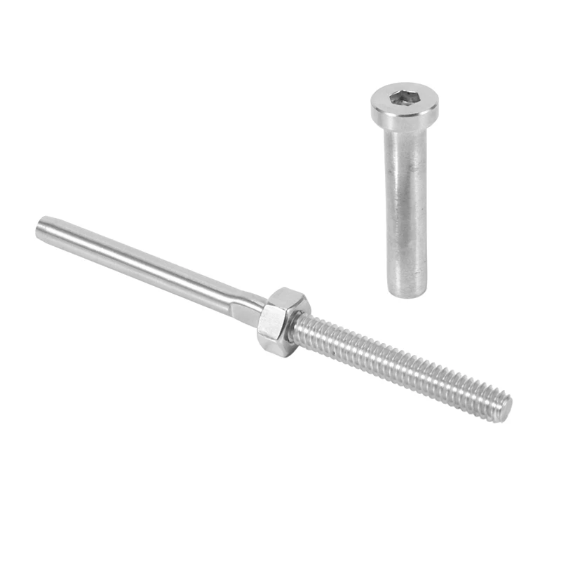 Stemball Swage And Invisible Hex Head Threaded Stud Tension End Fitting Terminal Combination Pack 60 Pairs