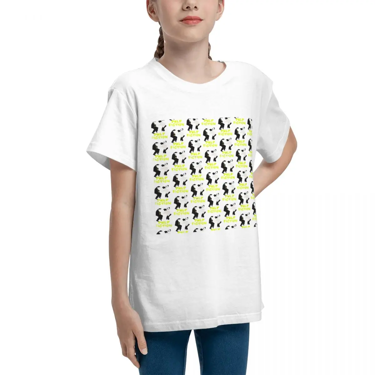 Adolescents Basic Short Sleeve T-Shirt Pulp Fiction The Famous Dance From The Fi RetroTop quality Tees Novelty Teeanger