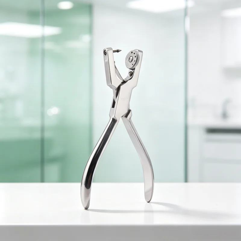 Dental Rubber Dam Perforator Pliers – Orthodontic Punch Tool for Endodontic Treatment