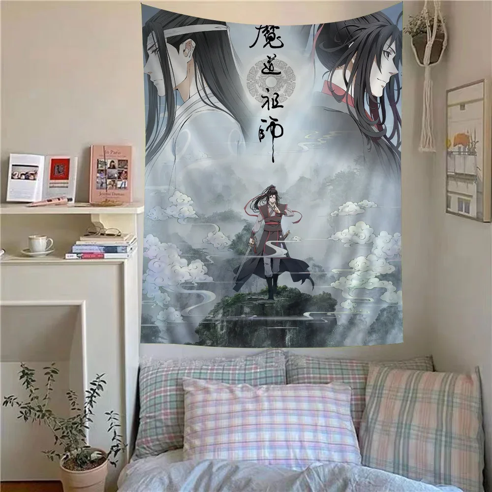 Mo Dao Zu Shi Hippie Wall Hanging Tapestries for Living Room Home Dorm Decor Kawaii Room Decor