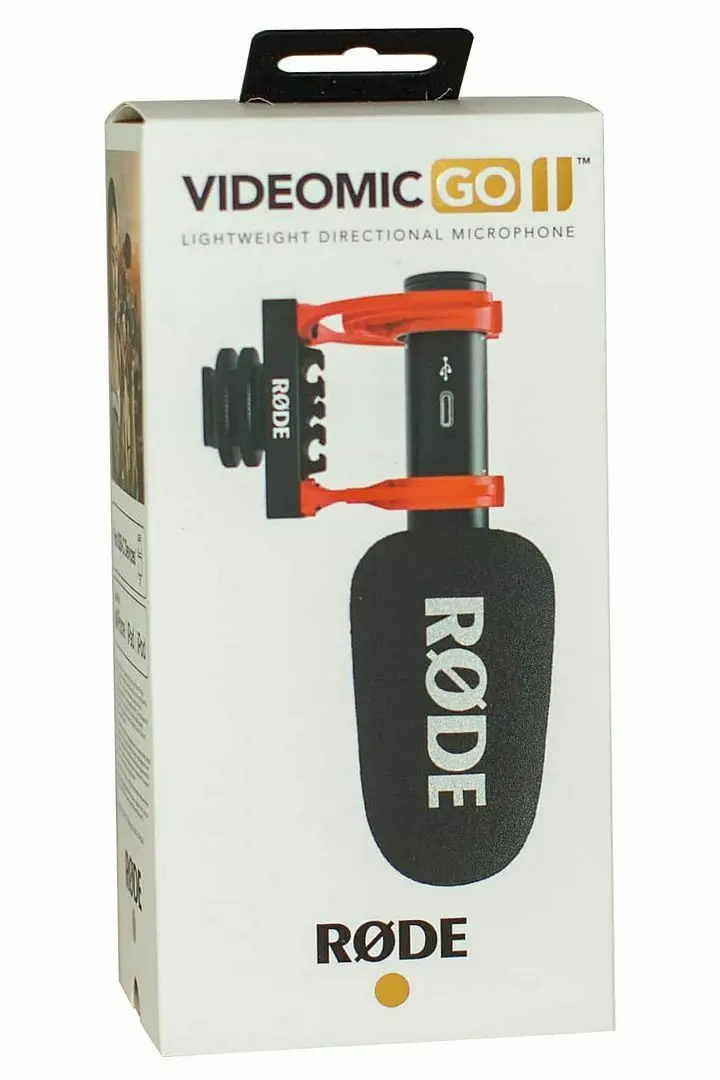 Rode VideoMic GO II Mikrofon Studio profesional, Mikrofon untuk ponsel PC, kamera DSLR, Streaming Audio Video portabel