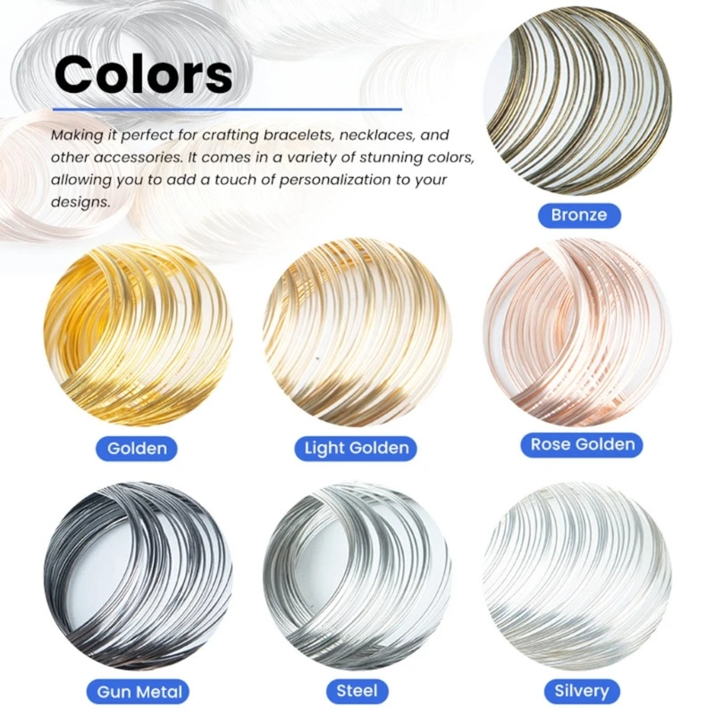 50 Memory Steel Wire for DIY Beading Bracelets Earrings Jewelry Making Finding Accessories Bangles Necklace Supply