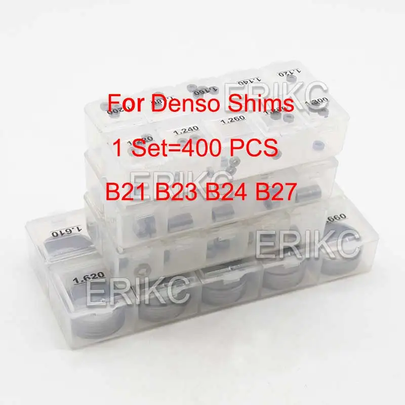 

B21 B23 B24 B27 Injector Shims 400 Pcs Gasket CR Injector Ring and Nozzle Spring Shim Box Fuel Injector Standard Sealing Washer